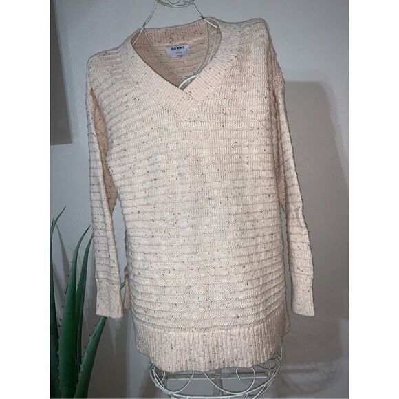 NEW WITH TAGS Old Navy Women’s Size small Tunic Length  Sweater biege - Picture 2 of 4